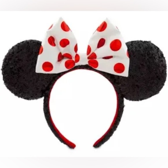 Disney Accessories - Sequined Polka Dot Minnie Mouse Ear Headband